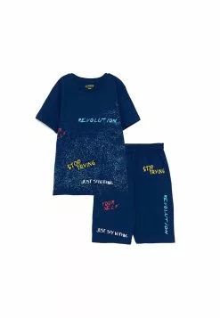 LC WAIKIKI Crew Neck Boy's Short Pajamas Set