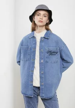 LC WAIKIKI Shirt Collar Mickey Mouse Printed Long Sleeve Women's Rodeo Jean Jacket -LC WAIKIKI popular shop lc waikiki 7590 3015916 2