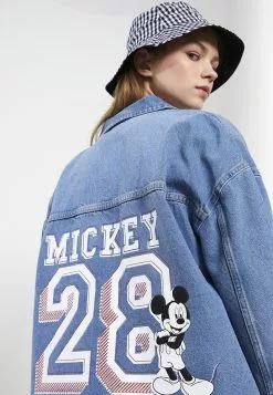 LC WAIKIKI Shirt Collar Mickey Mouse Printed Long Sleeve Women's Rodeo Jean Jacket -LC WAIKIKI popular shop lc waikiki 7590 3015916 4