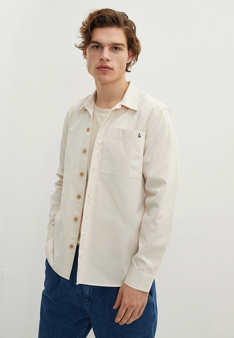 LC WAIKIKI Slim Fit Long Sleeve Gabardine Men's Shirt 4 LC WAIKIKI Slim Fit Long Sleeve Gabardine Men's Shirt - Image 2