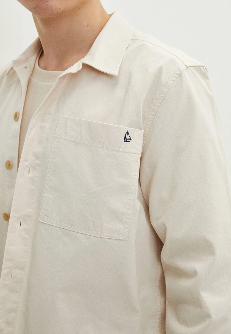 LC WAIKIKI Slim Fit Long Sleeve Gabardine Men's Shirt 6 LC WAIKIKI Slim Fit Long Sleeve Gabardine Men's Shirt - Image 4