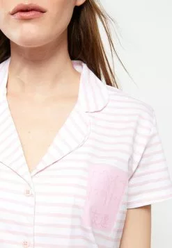 LC WAIKIKI Shirt Collar Striped Short Sleeve Cotton Women's Pajamas Set -LC WAIKIKI popular shop lc waikiki 7696 1374936 4