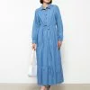 LC WAIKIKI Shirt Collar Straight Long Sleeve Women Jean Dress 2 LC WAIKIKI Shirt Collar Straight Long Sleeve Women Jean Dress -LC WAIKIKI popular shop lc waikiki 7711 1653036 1
