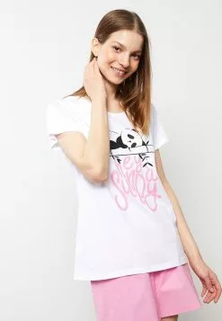 LC WAIKIKI Crew Neck Printed Short Sleeve Cotton Women's Pajamas Set