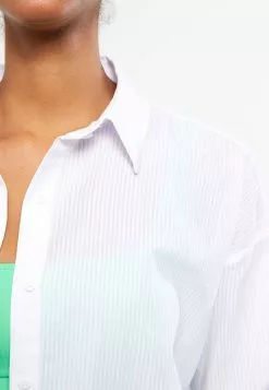 LC WAIKIKI Shirt Collar Striped Long Sleeve Women's Poplin Women's Tunic -LC WAIKIKI popular shop lc waikiki 7732 3115036 4