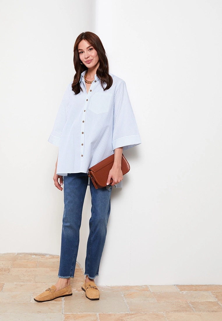 LC WAIKIKI Tummy Paneled Straight Ripped Detailed Maternity Rodeo Jeans 3 LC WAIKIKI Tummy Paneled Straight Ripped Detailed Maternity Rodeo Jeans