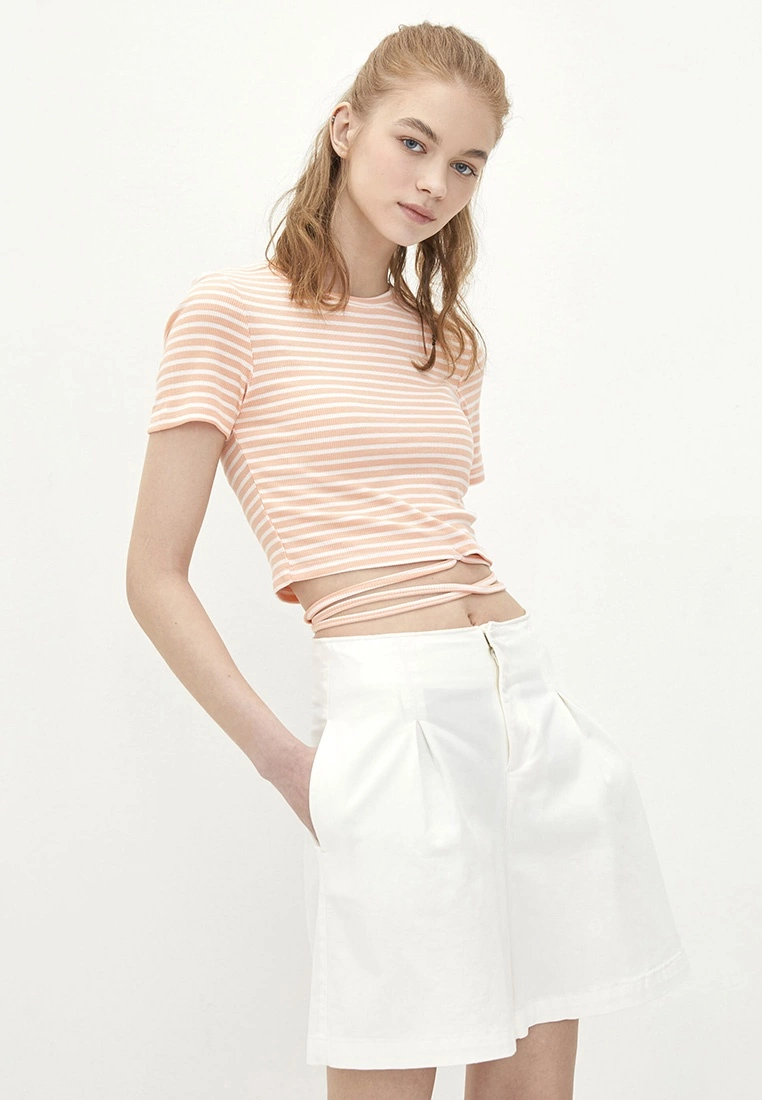 LC WAIKIKI Crew Neck Striped Short Sleeve Women's T-Shirt 3 LC WAIKIKI Crew Neck Striped Short Sleeve Women's T-Shirt