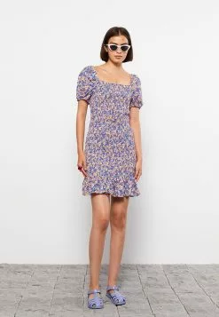 LC WAIKIKI Square Neck Floral Short Sleeve Viscose Women's Dress 9 LC WAIKIKI Square Neck Floral Short Sleeve Viscose Women's Dress -LC WAIKIKI popular shop lc waikiki 7790 4787626 2