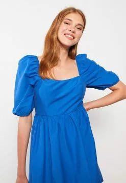 LC WAIKIKI Square Collar Straight Balloon Sleeve Cotton Women's Dress 12 LC WAIKIKI Square Collar Straight Balloon Sleeve Cotton Women's Dress -LC WAIKIKI popular shop lc waikiki 7826 1620236 5