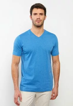 LC WAIKIKI V-Neck Short Sleeve Combed Cotton Men's T-Shirt