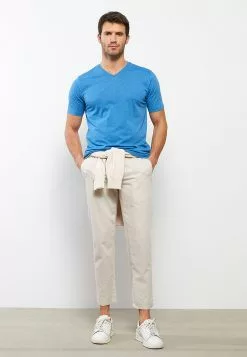 LC WAIKIKI V-Neck Short Sleeve Combed Cotton Men's T-Shirt -LC WAIKIKI popular shop lc waikiki 7828 1720236 5