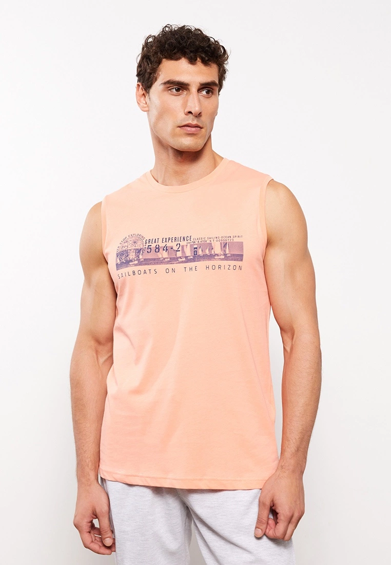 LC WAIKIKI Crew Neck Sleeveless Printed Male Athlete 4 LC WAIKIKI Crew Neck Sleeveless Printed Male Athlete - Image 2