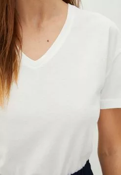 LC WAIKIKI V-Neck Straight Short Sleeve Cotton Women's T-Shirt -LC WAIKIKI popular shop lc waikiki 7929 2468046 4