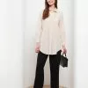 LC WAIKIKI Shirt Collar Straight Long Sleeve Cotton Women's Tunic -LC WAIKIKI popular shop lc waikiki 7989 8159836 1