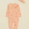 LC WAIKIKI Crew Neck Long Sleeve Printed Organic Cotton Baby Girl Rompers And Headband 2 Piece Set -LC WAIKIKI popular shop lc waikiki 8034 2397236 1
