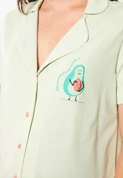 LC WAIKIKI Shirt Collar Printed Short Sleeve Cotton Women's Pajamas Set -LC WAIKIKI popular shop lc waikiki 8097 2753036 4