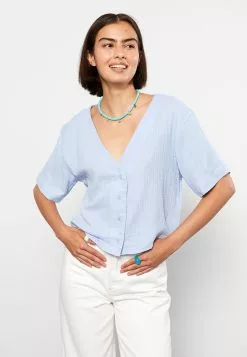 LC WAIKIKI V Neck Straight Short Sleeve Women Blouse 9 LC WAIKIKI V Neck Straight Short Sleeve Women Blouse -LC WAIKIKI popular shop lc waikiki 8117 6653036 2