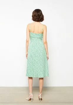 LC WAIKIKI Heart Collar Floral Strap Viscose Women's Dress -LC WAIKIKI popular shop lc waikiki 8131 4753036 5