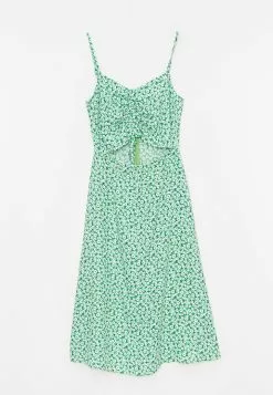 LC WAIKIKI Heart Collar Floral Strap Viscose Women's Dress -LC WAIKIKI popular shop lc waikiki 8131 4753036 6