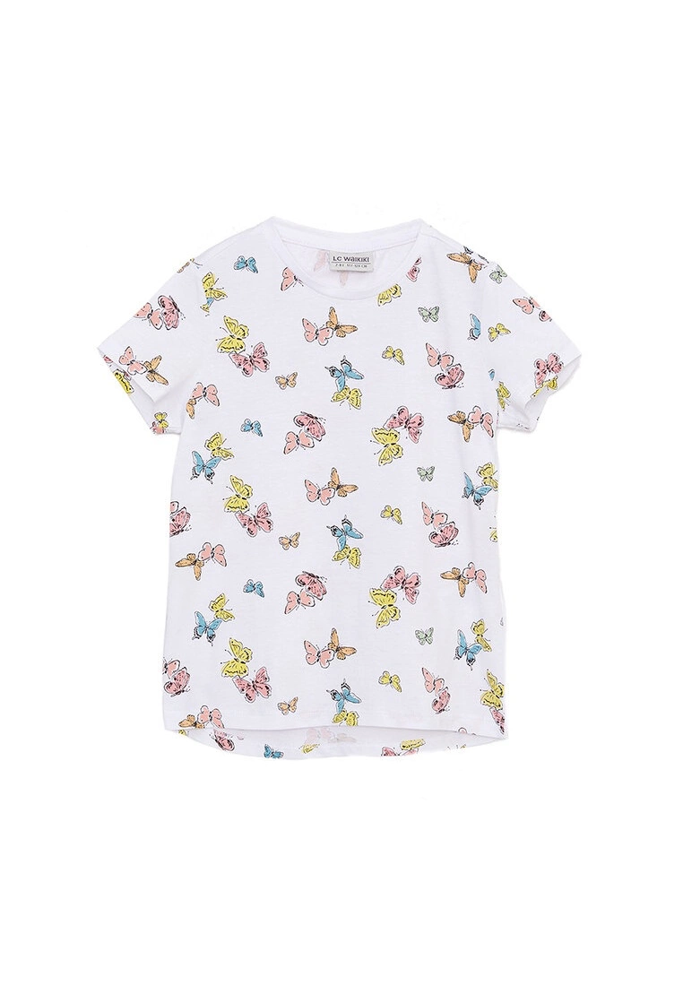LC WAIKIKI Crew Neck Printed Cotton Girls T-Shirt 3 LC WAIKIKI Crew Neck Printed Cotton Girls T-Shirt