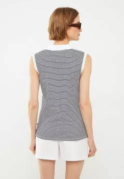 LC WAIKIKI Polo Neck Striped Cotton Women's Singlet -LC WAIKIKI popular shop lc waikiki 8142 0377626 6