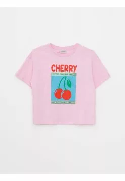 LC WAIKIKI Crew Neck Printed Short Sleeve Cotton Girls T-Shirt