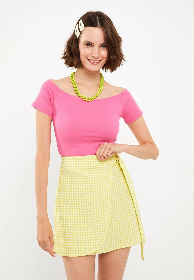 LC WAIKIKI Zippered Waist Plaid Poplin Women's Skirt 5 LC WAIKIKI Zippered Waist Plaid Poplin Women's Skirt - Image 3