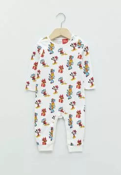 LC WAIKIKI Crew Neck Long Sleeve Mickey Mouse Printed Cotton Baby Boy Rompers 2 Pack -LC WAIKIKI popular shop lc waikiki 8162 9987236 3