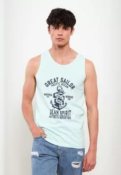 LC WAIKIKI Crew Neck Sleeveless Printed Combed Cotton Men's Athlete