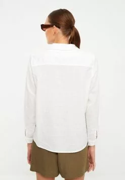 LC WAIKIKI Front Button Closure Plain Long Sleeve Poplin Women's Shirt -LC WAIKIKI popular shop lc waikiki 8185 1663036 5