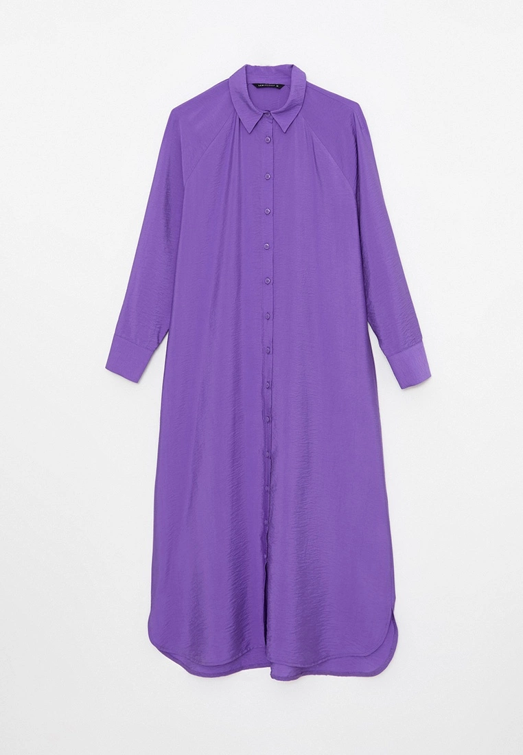 LC WAIKIKI Shirt Collar Straight Long Sleeve Women Dress 8 LC WAIKIKI Shirt Collar Straight Long Sleeve Women Dress - Image 6