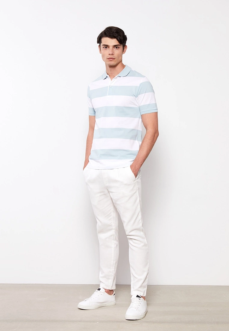 LC WAIKIKI Polo Neck Short Sleeve Striped Piqué Men's T-Shirt 3 LC WAIKIKI Polo Neck Short Sleeve Striped Piqué Men's T-Shirt