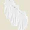LC WAIKIKI Crew Neck Organic Cotton Basic Baby Boy Snap Fastener Body 3 Pcs