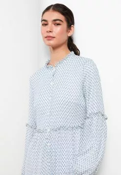 LC WAIKIKI Ruffle Neck Patterned Long Sleeve Chiffon Women's Dress -LC WAIKIKI popular shop lc waikiki 8214 0953036 3