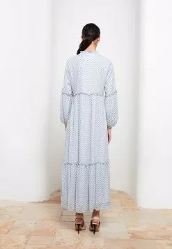 LC WAIKIKI Ruffle Neck Patterned Long Sleeve Chiffon Women's Dress -LC WAIKIKI popular shop lc waikiki 8214 0953036 5