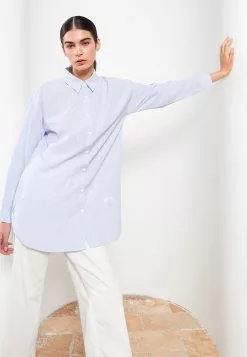 LC WAIKIKI Shirt Collar Striped Long Sleeve Women's Tunic -LC WAIKIKI popular shop lc waikiki 8220 2954036 2