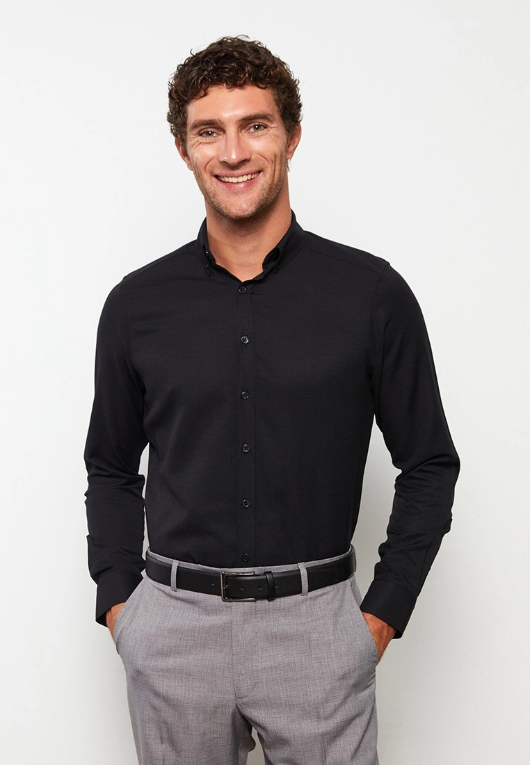 LC WAIKIKI Slim Fit Long Sleeve Oxford Men's Shirt 3 LC WAIKIKI Slim Fit Long Sleeve Oxford Men's Shirt