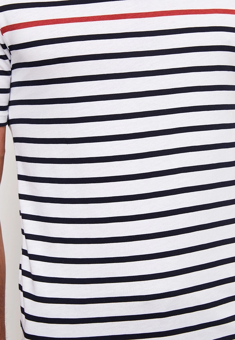 LC WAIKIKI Crew Neck Short Sleeve Striped Pique Men's T-Shirt 6 LC WAIKIKI Crew Neck Short Sleeve Striped Pique Men's T-Shirt - Image 4