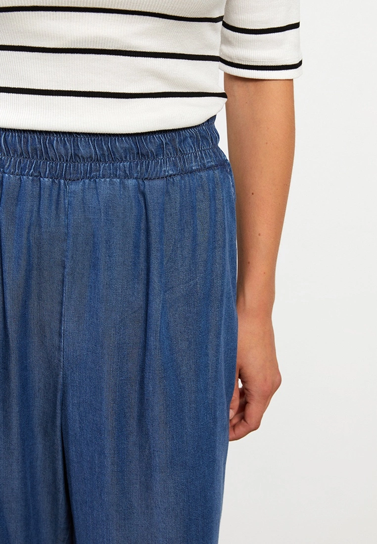 LC WAIKIKI Women's Straight Elastic Waist Jean Capri 6 LC WAIKIKI Women's Straight Elastic Waist Jean Capri - Image 4