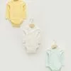 LC WAIKIKI Envelope Collar Long Sleeved Basic Unisex Baby Snaps Body 3 Pcs 1 LC WAIKIKI Envelope Collar Long Sleeved Basic Unisex Baby Snaps Body 3 Pcs -LC WAIKIKI popular shop lc waikiki 8233 4947236 1