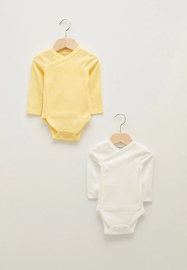 LC WAIKIKI Envelope Collar Long Sleeved Basic Unisex Baby Snaps Body 3 Pcs 4 LC WAIKIKI Envelope Collar Long Sleeved Basic Unisex Baby Snaps Body 3 Pcs - Image 2