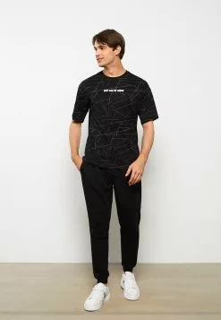 LC WAIKIKI Crew Neck Short Sleeve Printed Combed Cotton Men's T-Shirt -LC WAIKIKI popular shop lc waikiki 8236 4083036 3