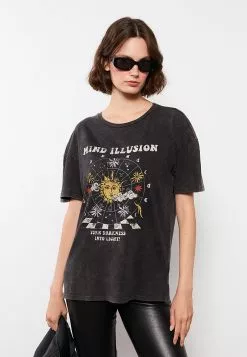 LC WAIKIKI Crew Neck Printed Short Sleeve Cotton Women's T-Shirt -LC WAIKIKI popular shop lc waikiki 8238 7954036 2