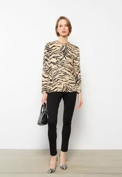 LC WAIKIKI Crew Neck Patterned Long Sleeve Women's T-Shirt -LC WAIKIKI popular shop lc waikiki 8252 6787626 3