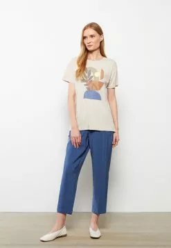 LC WAIKIKI Crew Neck Printed Short Sleeve Cotton Women's T-Shirt -LC WAIKIKI popular shop lc waikiki 8253 8064036 3