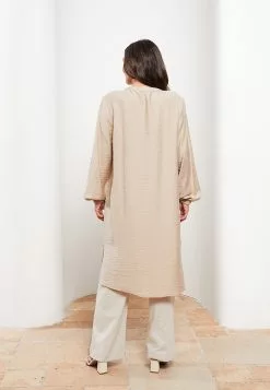 LC WAIKIKI Loose Collar Straight Long Sleeve Women's Tunic -LC WAIKIKI popular shop lc waikiki 8253 8264036 6