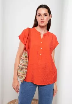 LC WAIKIKI Runway Collar Straight Short Sleeve Women Blouse 9 LC WAIKIKI Runway Collar Straight Short Sleeve Women Blouse -LC WAIKIKI popular shop lc waikiki 8255 7973036 2