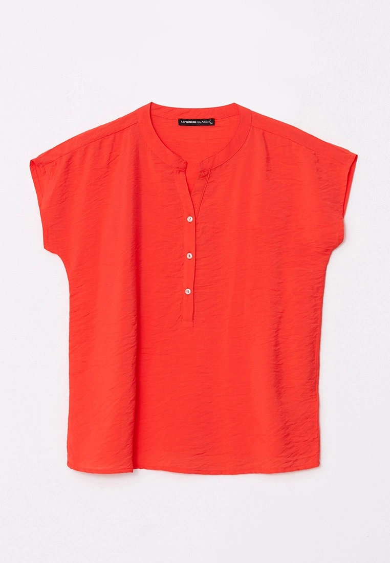 LC WAIKIKI Runway Collar Straight Short Sleeve Women Blouse 7 LC WAIKIKI Runway Collar Straight Short Sleeve Women Blouse - Image 5