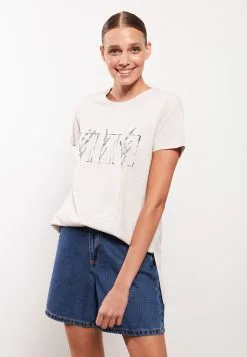 LC WAIKIKI Crew Neck Printed Short Sleeve Women's T-Shirt -LC WAIKIKI popular shop lc waikiki 8257 9964036 2