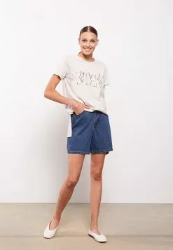 LC WAIKIKI Crew Neck Printed Short Sleeve Women's T-Shirt -LC WAIKIKI popular shop lc waikiki 8257 9964036 3